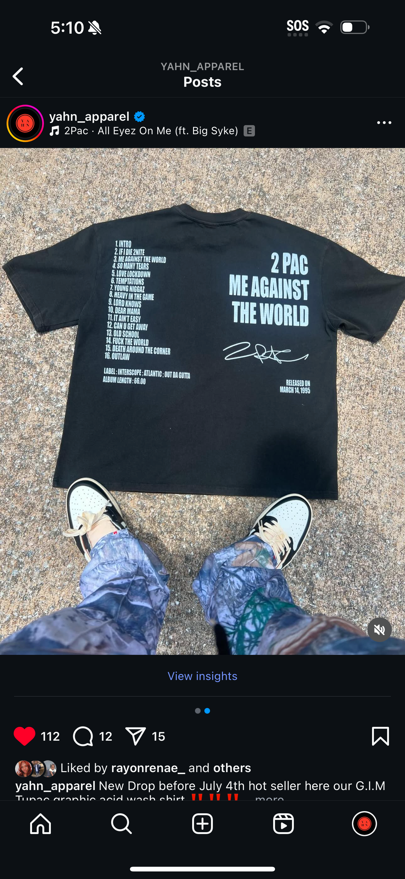 G.I.M Tupac shirt