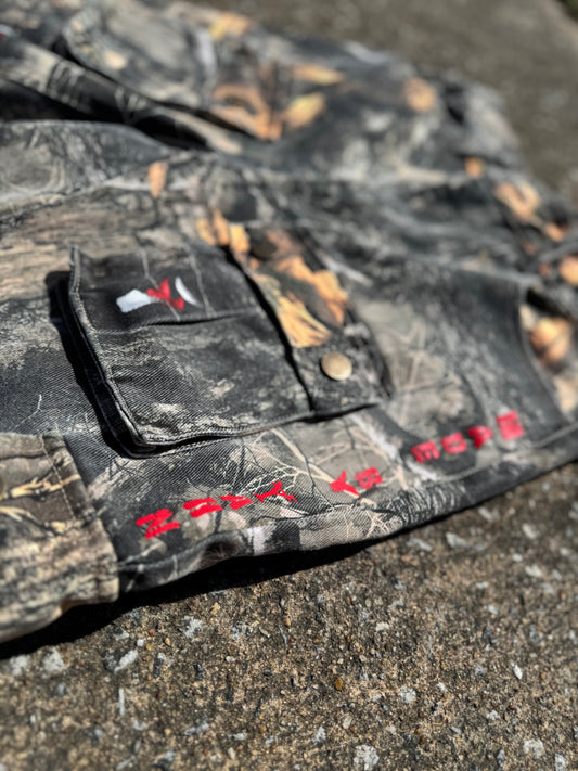 Camouflage woodland stack pants