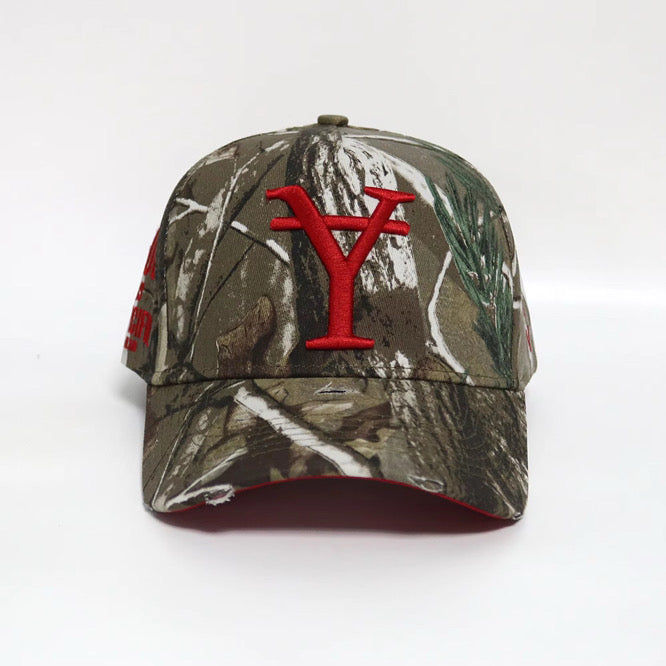 Red woodland hat