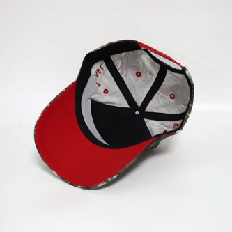 Red woodland hat