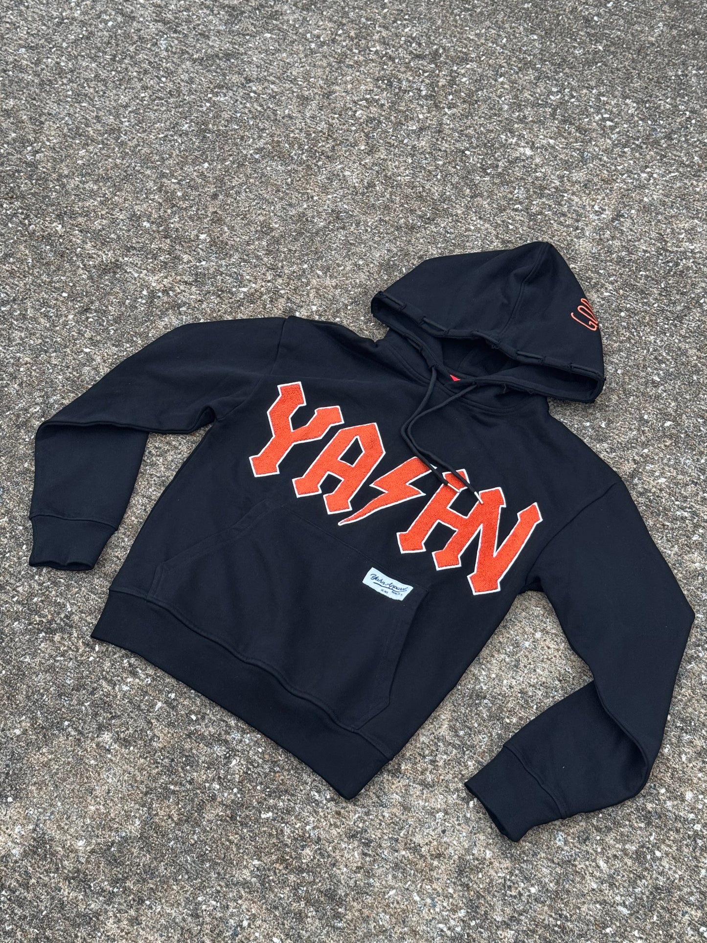 yahn rockstar black hoodie